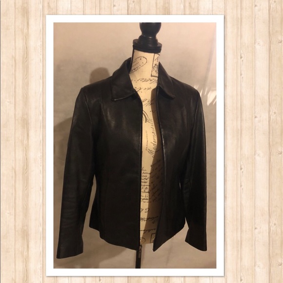 *NOT AVAILABLE* Leather Ladies Classic Jacket - Picture 2 of 4